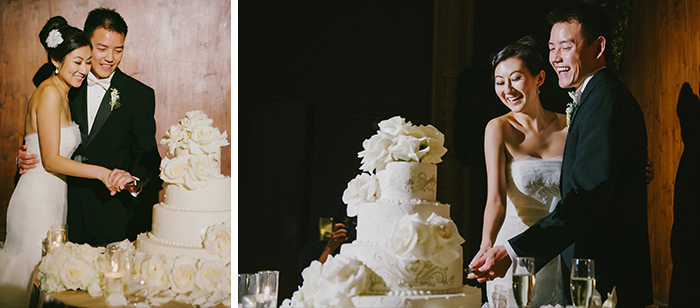 wedding cake cutting
