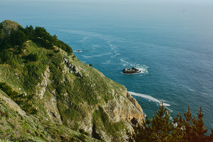 muir beach engagement photo