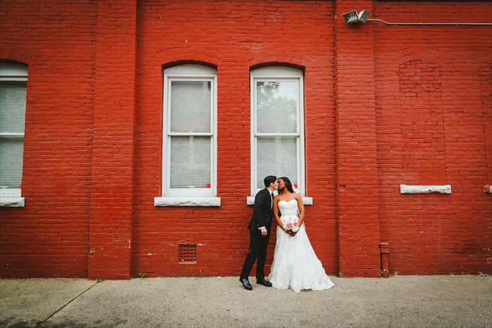 bride and groom modern wedding